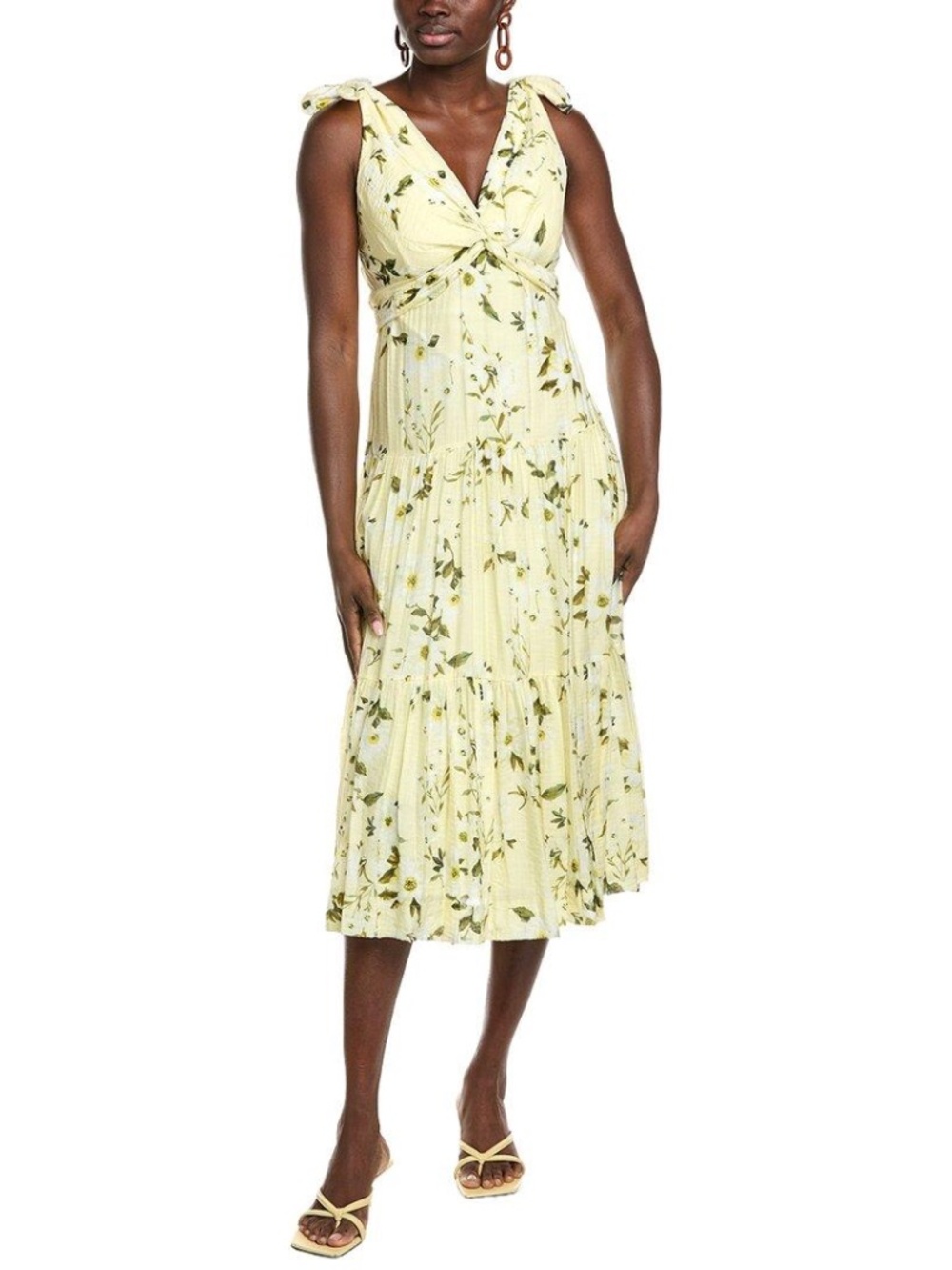 Maison Tara Crinkle Viole Midi Dress in Size 4